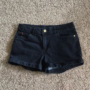 dark blue jean shorts!